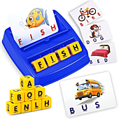 Fenikso Matching Letter Game, Alphabet Spelling & Reading Words, Objects & Color Recognition, Early Learning Educational Toy for Preschool & Kindergarten Kids Over 3-8 Years Old, Best Gifts