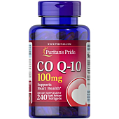 Puritan's Pride CoQ10 100mg, Supports Heart Health, 240 Rapid Release Softgels