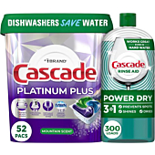 Cascade Platinum Bundle - Dishwasher pods & rinse aid
