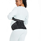 Maternity Belt, Pregnancy Belly Band Waist Abdominal Back Belly Band Support Brace, Black, Size M