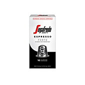 Segafredo Zanetti Forte Espresso Capsules, Extra Dark Roast, Intensity 12, Compatible with Nespresso Original Machines, 10 Count Aluminum Pods