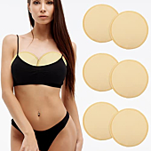 Panitay 6 Pcs Cotton Castor Oil Breast Pads Reusable Washable Castor Oil Breast Pads Less Mess Comfortable Soft Nursing Pads with Carry Bag for Breast, Castor Oil Not Included, Fit C to D Cups