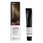 AGEbeautiful Permanent Liqui Creme Hair Color Dye | 100% Gray Coverage | Anti-Aging | Professional Salon Coloring | 6N Light Brown