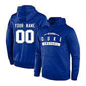 Custom Duke Hoodie Sweatshirt Pullover Personalized Football University Hoodie Add Name Number Sports Fan Gifts for Men Women Youth