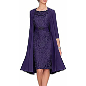 Xuzey Mother of The Groom Dresses for Summer Wedding Mother of The Groom Dress Plus Size Mother of The Groom Dresses Purple, 16