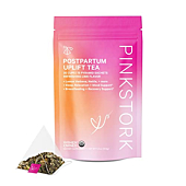 Pink Stork Postpartum Uplift Tea: Postpartum Recovery & Mood Support, Hormone Balance for Women After Pregnancy, Postpartum Essentials, Labor and Delivery Essentials, Women-Owned, Lime, 30 Cups