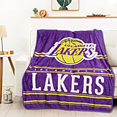 Northwest NBA Dual Vision 45 X 60 Silk Touch Throw Blanket, 200 GSM, Los Angeles Lakers