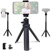 NexiGo Lightweight Mini Tripod for Camera/Phone/Webcam, Extendable Stand, for NexiGo Logitech Webcam C920 C922 C925e C922x C930e C930 C615 Brio and Other Devices with 1/4" Thread