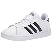adidas men's Grand Court Sneaker, White/Black/White, 8.5 US