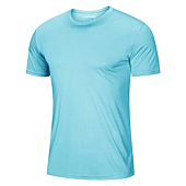 Men T Shirts Short Sleeve Dry Fit Shirts Workout Performance Shirts Quick Dry Shirts UV T Shirt Outdoor Shirts Men Lake Blue