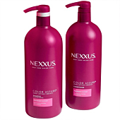 Nexxus Color Assure Shampoo and Conditioner for color-treated hair, enhances color vibrancy for up to 40 washes