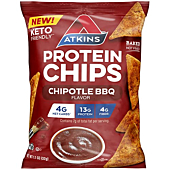 Atkins Protein Chips, Chipotle BBQ, Keto Friendly, Baked Not Fried, 12 Count