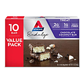 Endulge Treat Chocolate Coconut Bar. Rich Coconut & Decadent Chocolate. Keto-Friendly. Value Pack (10 Bars)  Atkins 
