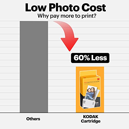 Kodak Mini Shot 2 Retro 2.1x3.4 Portable Wireless Instant Camera & Photo Printer, Compatible with iOS & Android and Bluetooth Devices, Real Photo 4Pass Technology - Yellow