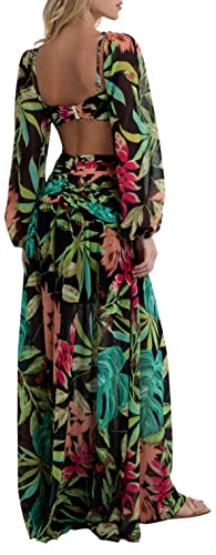 Patbo, Tropicalia Stretch Cropped Top, S, Black