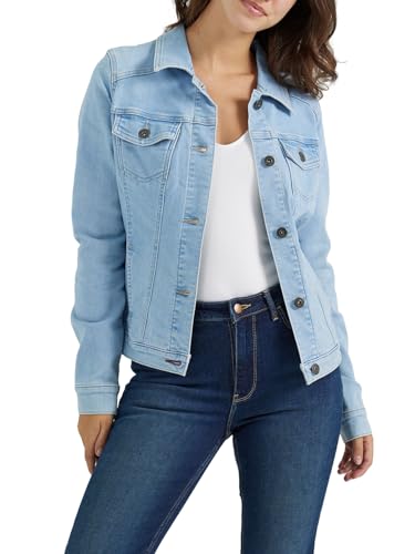 Wrangler Authentics Women's Stretch Denim Jacket, Light Wash, Medium