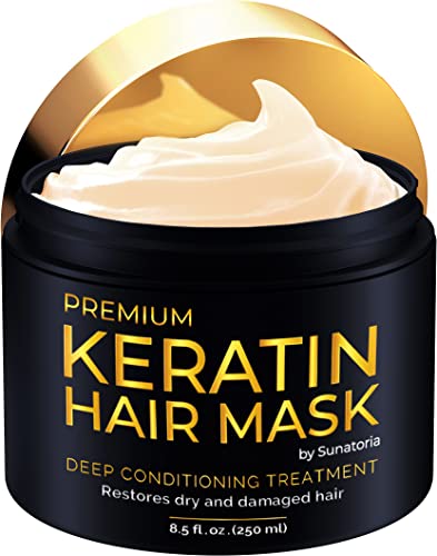 Sunatoria Keratin Hair Mask - Professional Treatment for Hair Repair, Nourishment & Beauty (with Hydrolyzed Keratin for Extra Hydration and Nourishing)