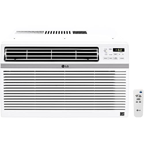 LG 12,000 BTU Window Air Conditioner, Cools 550 Sq.Ft. (22' x 25' Room Size), Quiet Operation, Electronic Control with Remote, 3 Cooling & Fan Speeds, Energy Star, Auto Restart, 115V, White