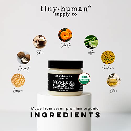 Organic Nipple Cream, Nipple Crack Lanolin Free Nipple Butter, Balm for Breastfeeding Mother, No Need to Wash Off, Safe for Baby and Mama