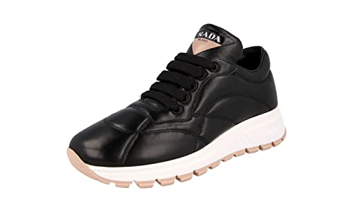 Prada Women's 1E245L Y5A F0LHD Black Leather Sneaker US 6 / EU 36