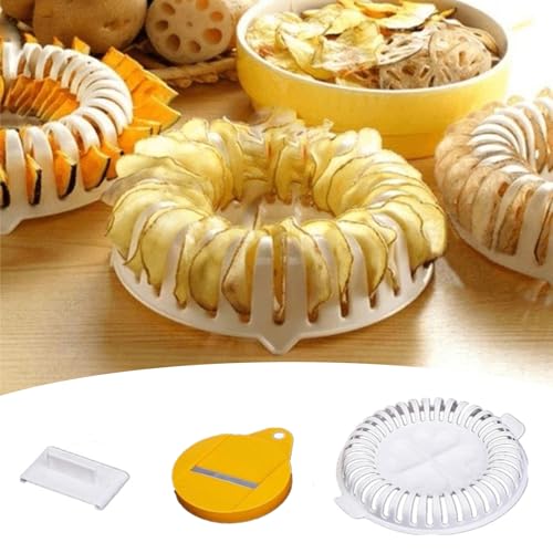Microwave Potato Chip Maker, Potato Chips Baking Tray, Chip Crisper Microwave Oven Potato Chip Baking Tray Potato, Home Baking Gadget DIY Snack Food Rack Kitchen Tools