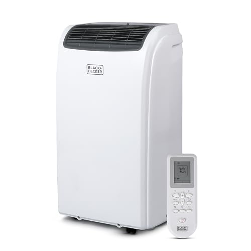 BLACK+DECKER Smart Portable Air Conditioner, 14,000 BTU for Rooms up to 700 Sq. Ft., Smart Portable AC with Follow Me Remote and Window Kit, BPACT14WT, White