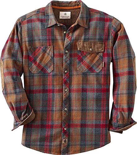 Legendary Whitetails Men's Standard Harbor Heavyweight Flannel Shirt, Smokey Mountain Plaid, Large