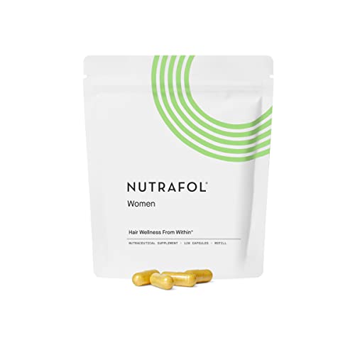Nutrafol Women Hair Growth Supplement. Clinically Proven for Visibly Thicker, Stronger Hair (1 Month Supply [Refill Pouches])