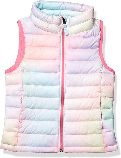 Girls Lightweight Water-Resistant Packable Puffer Vest