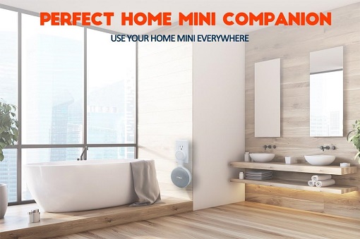 Outlet Wall Mount Holder for Google Home Nest Mini (1st & 2nd Gen), A Space-Saving Accessories for Google Home Mini Voice Assistant