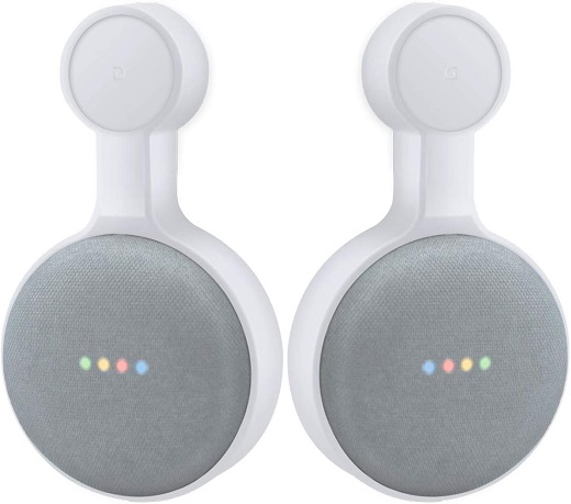 Outlet Wall Mount Holder for Google Home Nest Mini (1st & 2nd Gen), A Space-Saving Accessories for Google Home Mini Voice Assistant