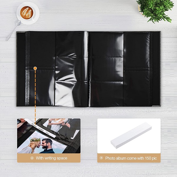 Linen Hardcover Photo Album 4x6 600 Photos Large Capacity for Family Wedding Anniversary Baby Vacation