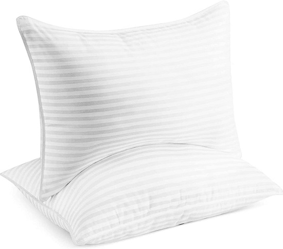 Beckham Hotel Collection Bed Pillows for Sleeping - Queen Size, Set of 2 - Cooling, Luxury Gel Pillow for Back, Stomach or Side Sleepers