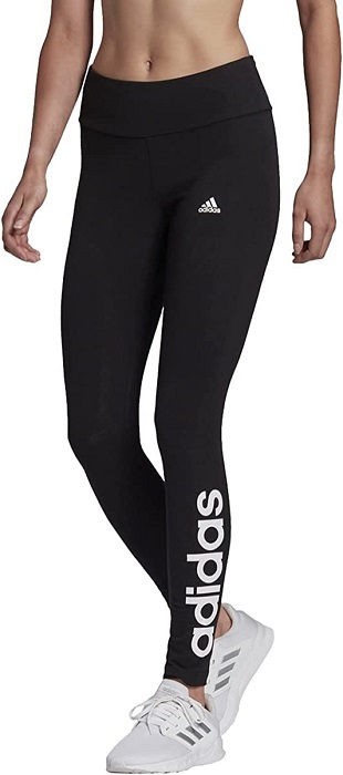 adidas womens Linear Leggings Black/White Medium