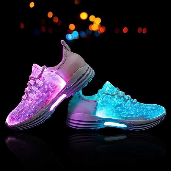 LED Light Up Shoes for Men Women, Light Fiber Optic LED Shoes Luminous Trainers Flashing Sneakers for Festivals, Christmas, Halloween, New Year Party, DIYJTS 