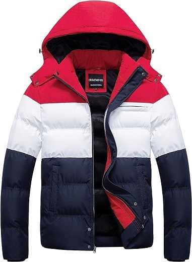 Men's Puffer Jacket Waterproof Winter Parka jacket Warm Thicken Ski Coat Made By CREATMO US