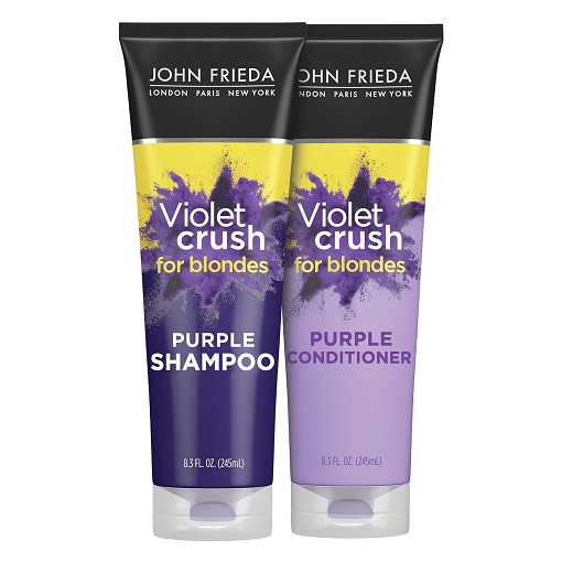 Violet Crush Purple Shampoo and Conditioner Set for Blonde Hair By John Frieda