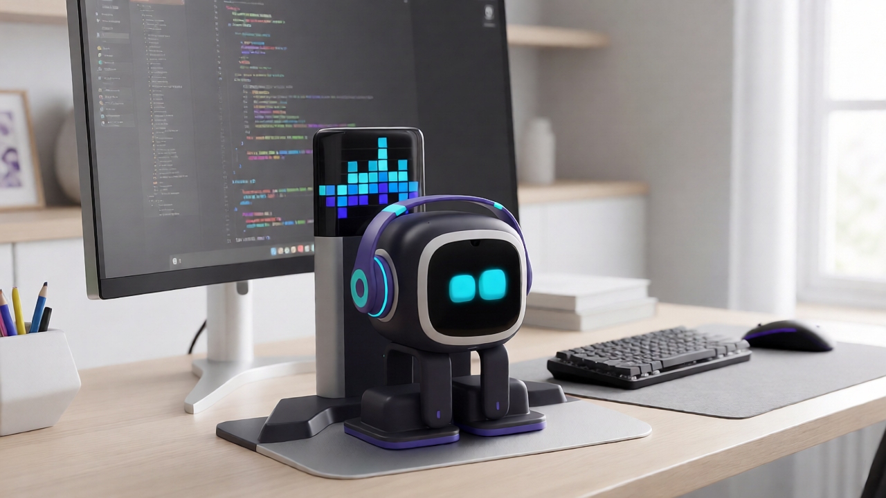 Watch EMO in Action: The AI Robot Pet That Brings Your Desk to Life