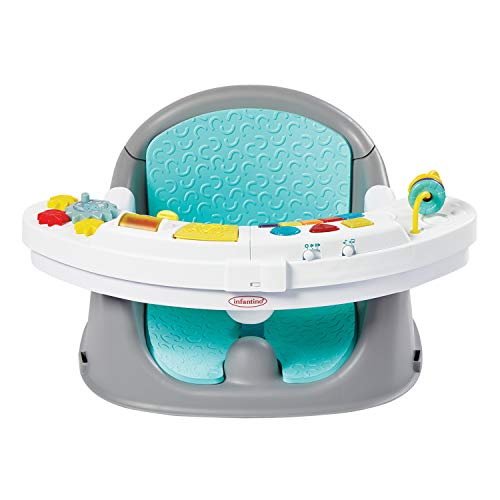 Infantino Music & Lights 3-in-1 Discovery Seat and Booster - Convertible Booster, Infant Activity seat and Feeding Chair with Electronic Piano for Sensory Exploration, for Babies and Toddlers