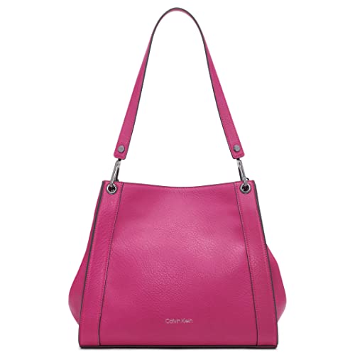 Calvin Klein Reyna Novelty Triple Compartment Shoulder Bag, Raspberry Radiance,One Size