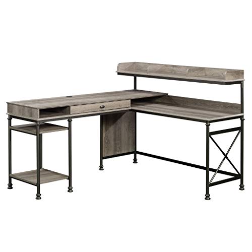 Sauder Canal Street L-Desk, Northern Oak finish