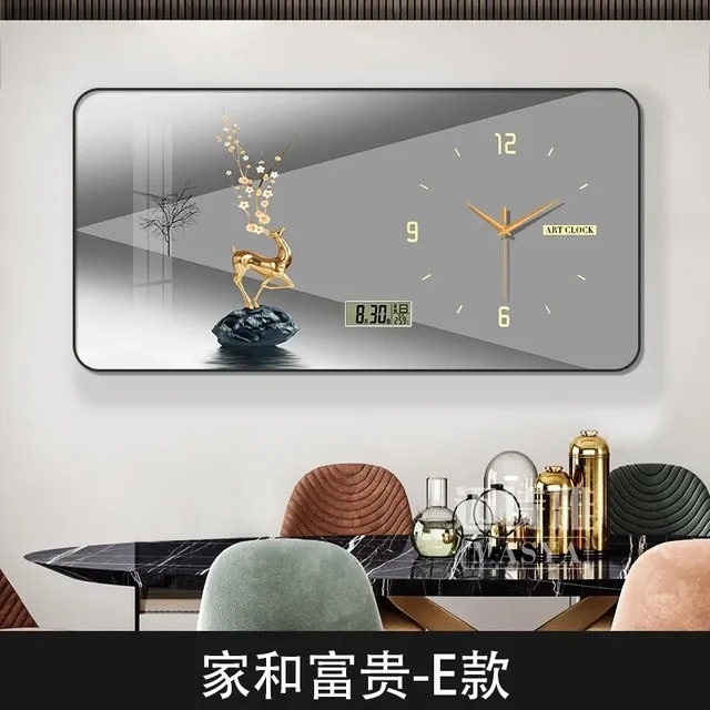 Digital Watch Wall Decorations Luxury Large Wall Clock Home Decoration Tabletop Timepiece Silent Wall Living Room Decorations
