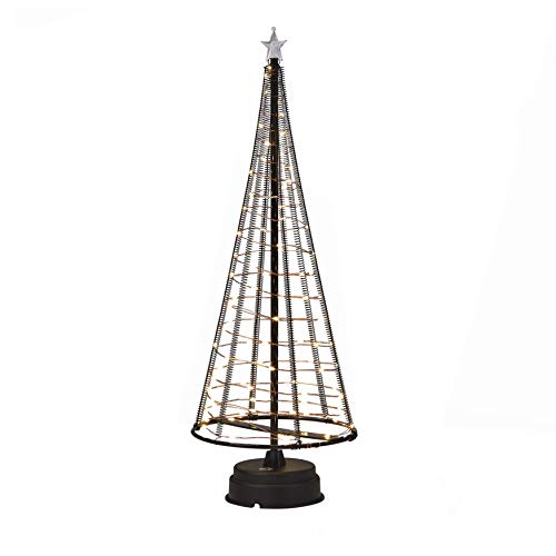 Roll Over Image to Zoom in Mini Christmas Tree ,Christmas Decoriations,Contemporary Tree Lighted with Battery(not Included) and USB ,Indoor for Room, Christmas Festival Black& L
