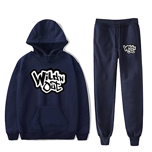 KHJYAKSC Wild 'n Out Merch Hoodie Suit Man/Woman Hip Hop Hoodies Fans Sweatshirts Printed Casual (Navy,XXS)