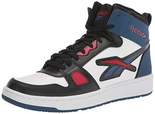 Reebok Unisex Resonator Mid Running Shoe, White/Black/Batik Blue, 9 US Men