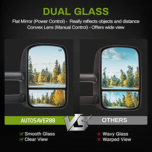 AUTOSAVER88 Power Heated Towing Mirrors for 2003-2007 Chevy/GMC
 