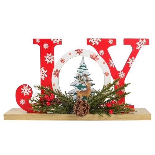 Rustic Wooden Joy Sign for Christmas Decor