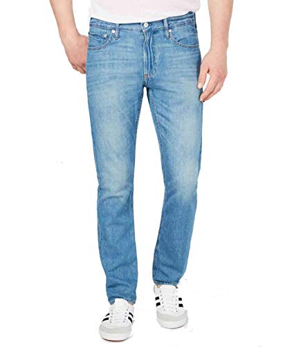 Calvin Klein Men's Slim Fit-Jeans, Hard Blue Bison, 36W x 32L