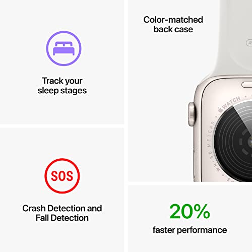 Apple Watch SE (2nd Gen) [GPS 40mm] Smart Watch w/Silver Aluminum Case & White Sport Band - S/M. Fitness & Sleep Tracker, Crash Detection, Heart Rate Monitor, Retina Display, Water Resistant