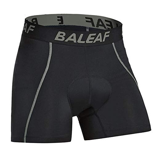 baleaf Men's 3D Padded Bike Shorts Cycling Underwear Mountain Biking Bicycle MTB Underpants for Men Gray L